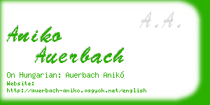 aniko auerbach business card