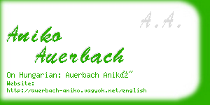 aniko auerbach business card